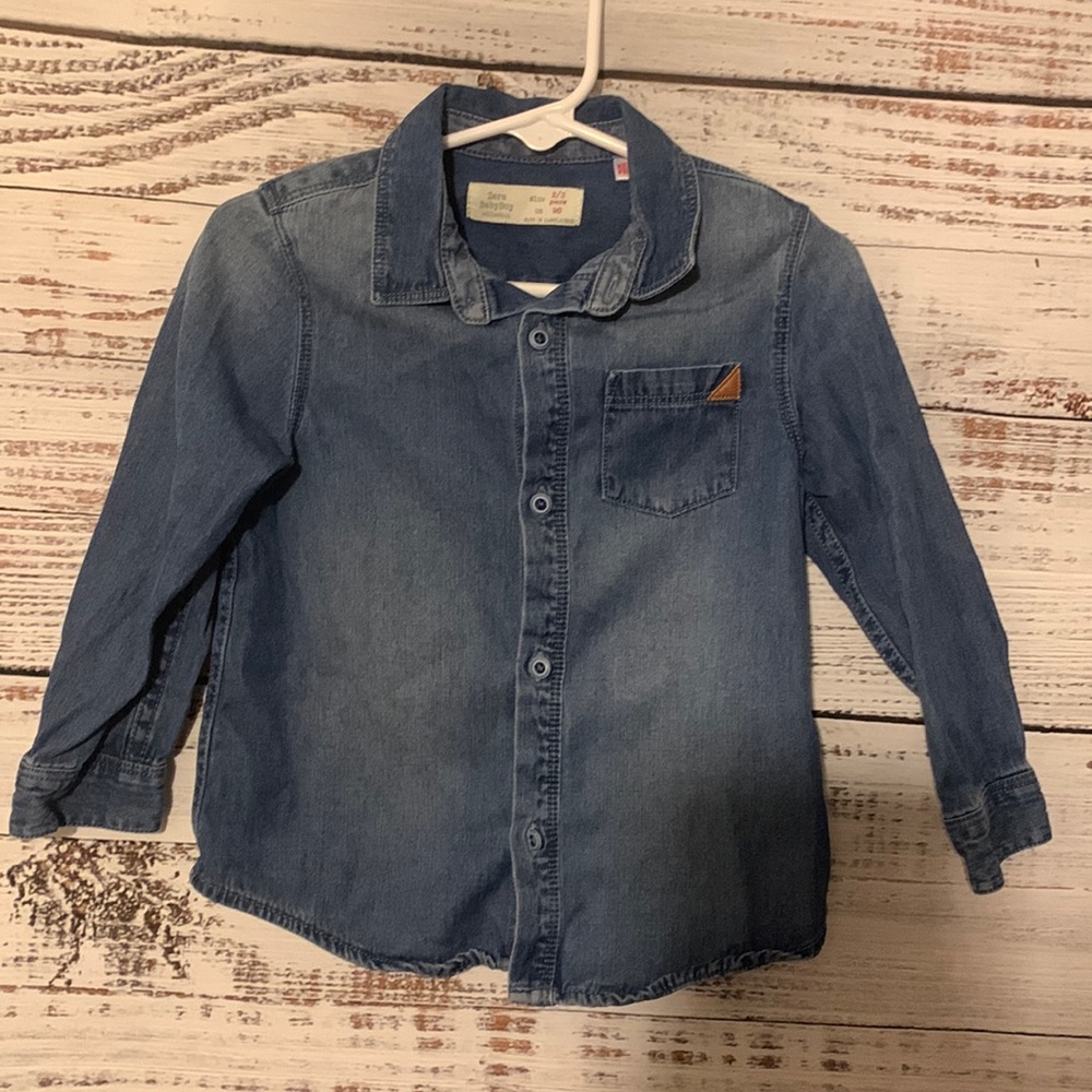 Boy denim button up from Zara size 2/3